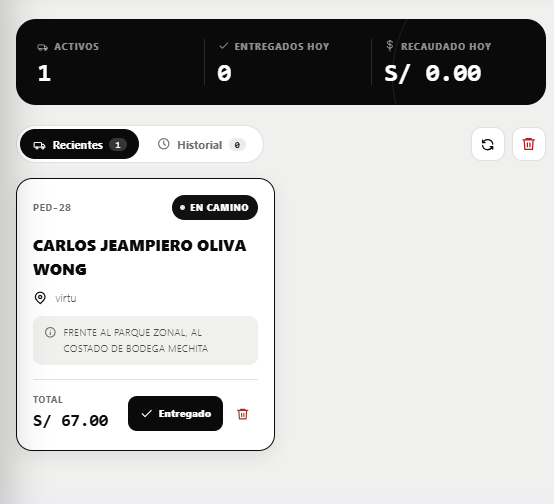 Panel de delivery de DetiPos